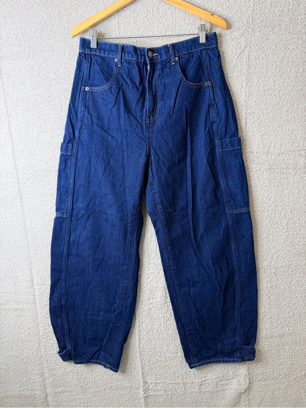 Everlane The Way-High Utility Jean Blue Size 31R Barrel Cargo NWOT - Picture 7 of 16